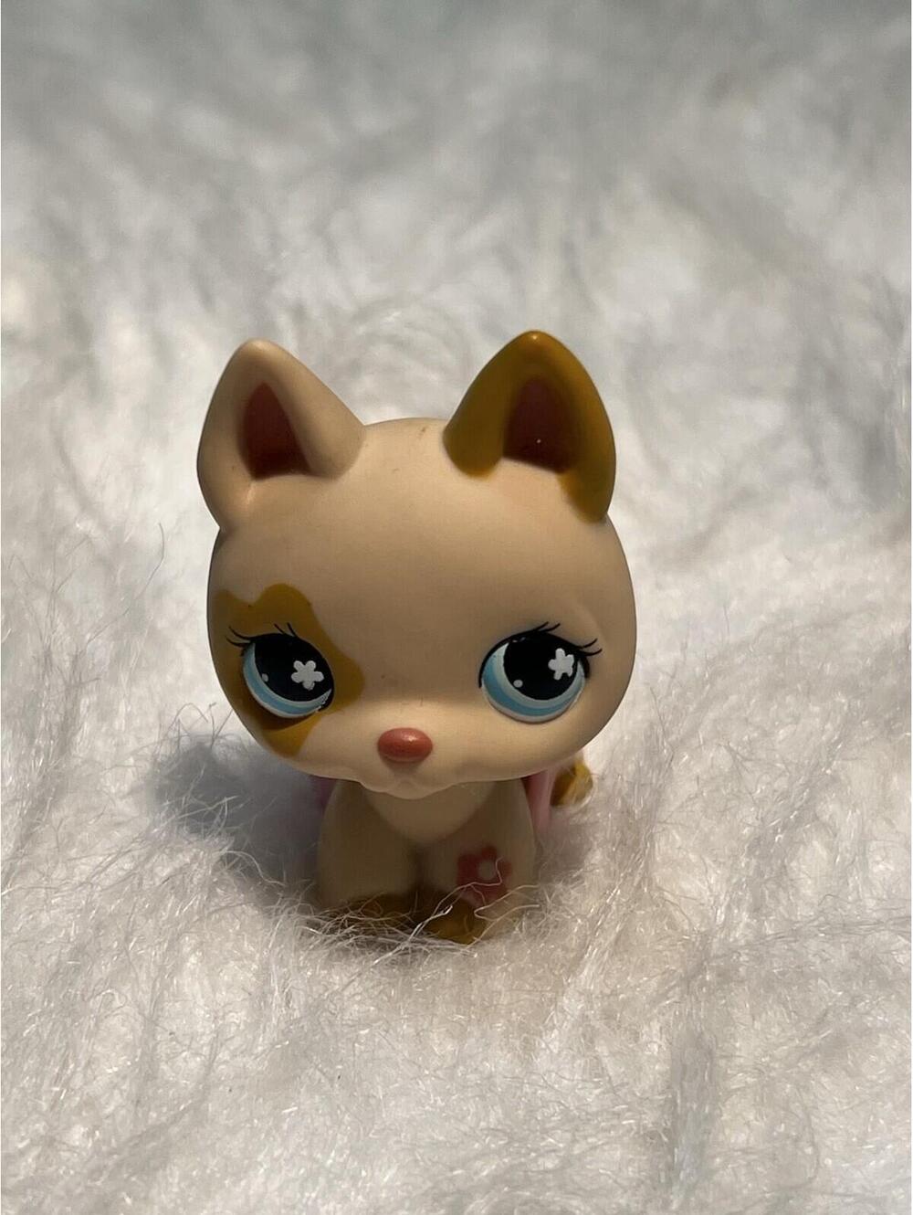 2007 GERMAN SHEPARD DOG #604 - Littlest Pet Shop - Hasbro LPS W/ Pink Tutu